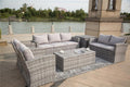 Hochwertige Ondis24 Gartenmoebel Set Sacramento BalkonmoebelSet geeignet fuer 7 Personen Gartenset ausgestattet mit Sitzkissen Balkonmoebel Essgruppe Lounge Sitzgarnitur Variante 549