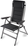 Hochwertige DOMETIC Campingstuhl 150 kg Lounge Firenze Campingsessel 7 Positionen Klappstuhl Camping Zubehoer Liegestuhl Gartenmoebel schwarz Variante 512
