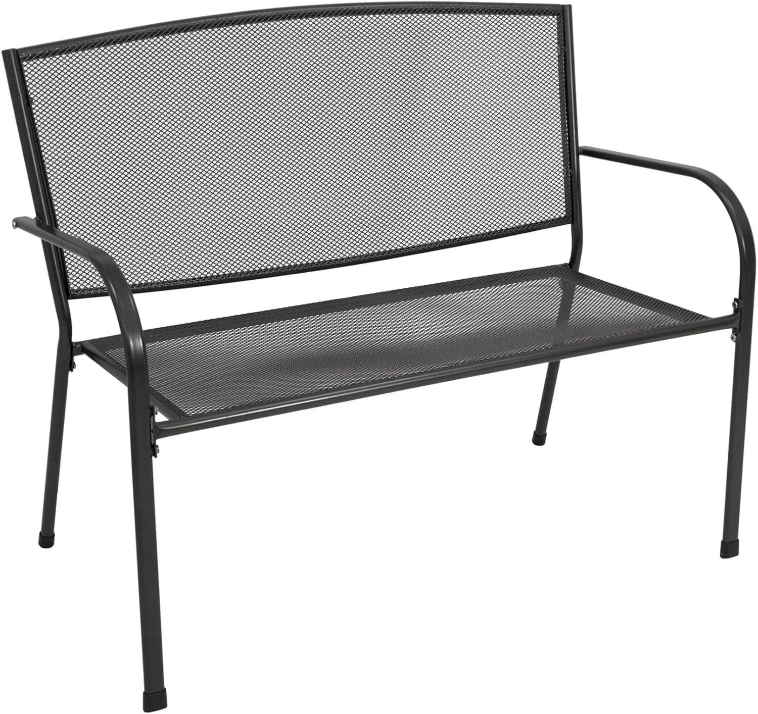 Hochwertige Gartenbank Metallbank Classic 2 sitzer 110cm Streckmetall beschichtet anthrazit Variante 479
